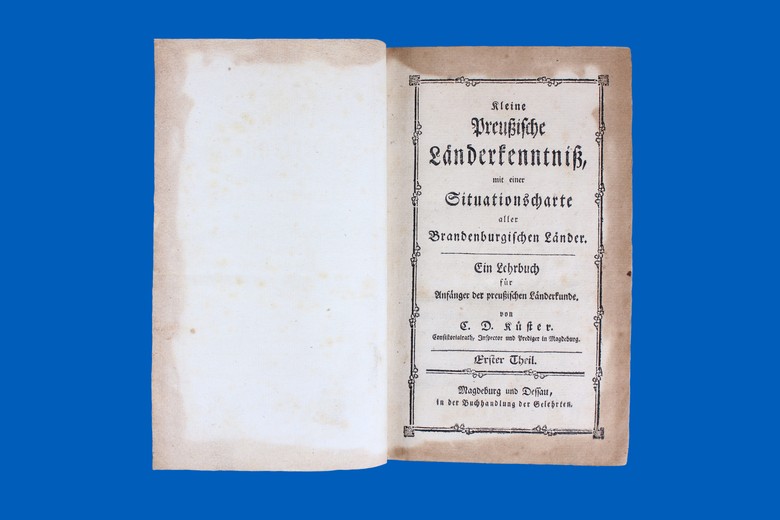 Lehrbuch: Kleine Preußische Länderkenntniß, 1782.